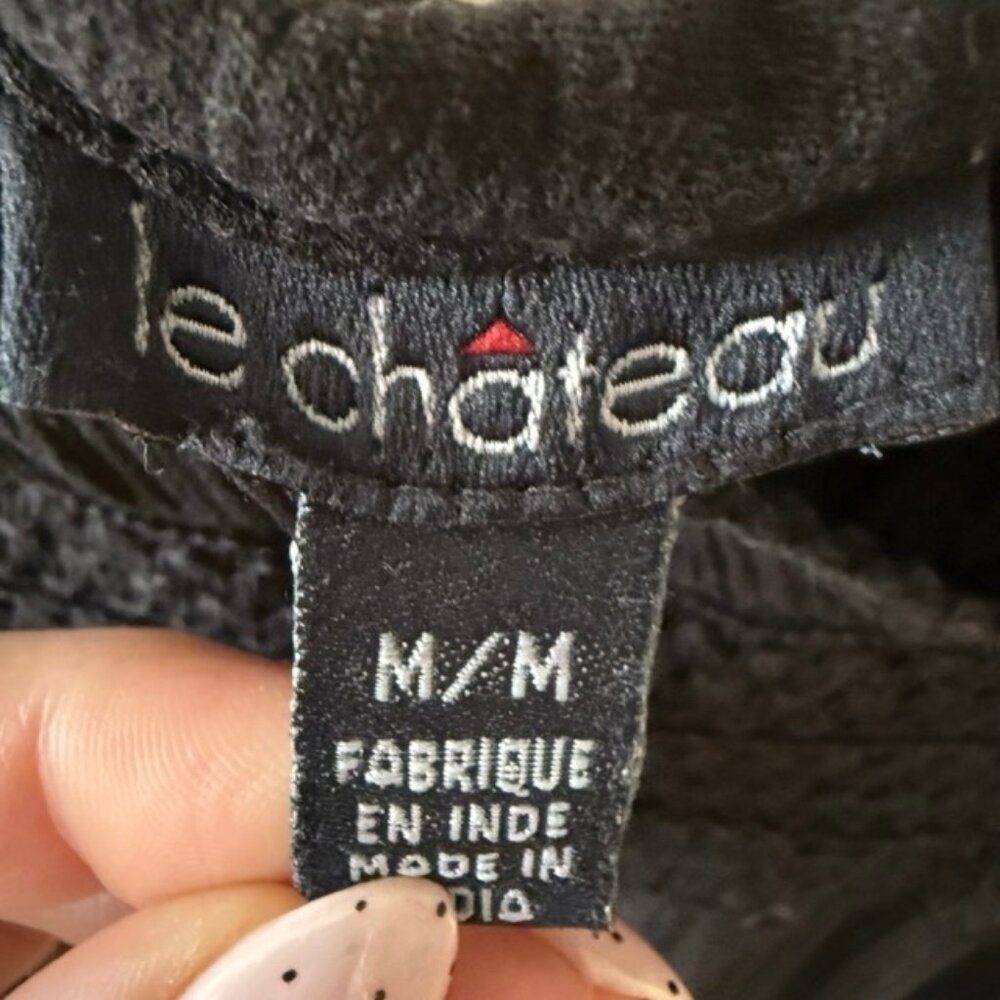 Le Chateau | Cotton & Crochet Black Boho Strappy Maxi Dress | Size Medium - Picture 6 of 9